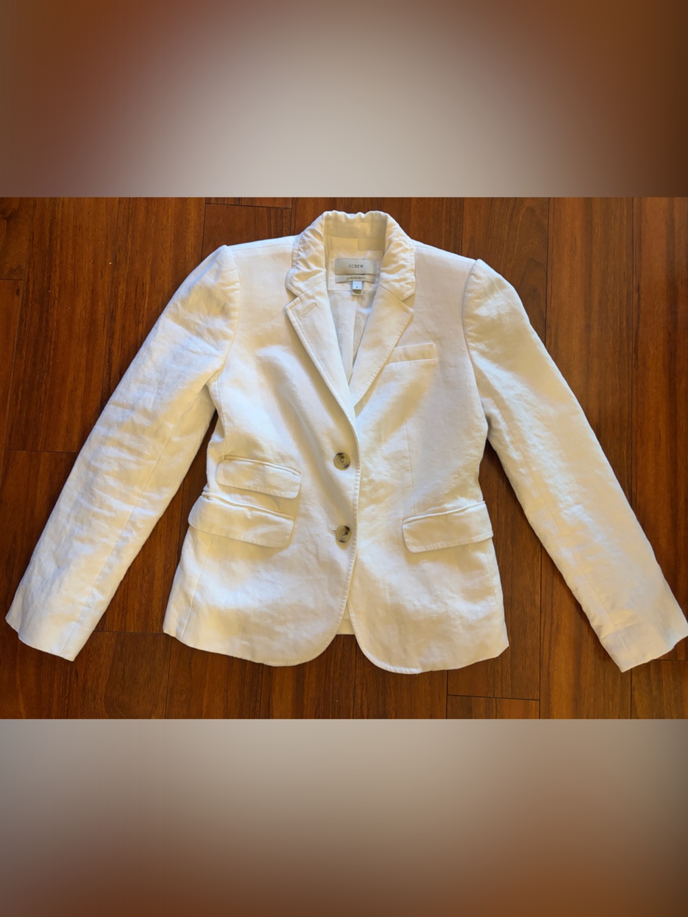 J. Crew Schoolboy Women’s White Linen Blazer